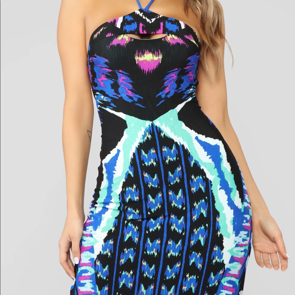 Fashion Nova Colorful Maxi Dress